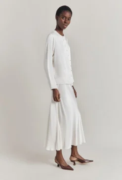 Luna Satin Slip Skirt Ivory -KILA Clothing Shop S05G002A M12 29914 650px 964px