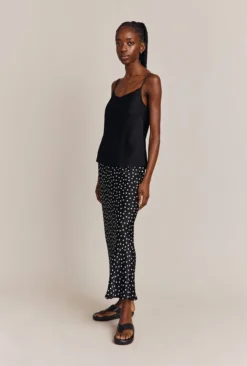 Emma Satin Slip Midi Skirt Black Spot 8 Emma Satin Slip Midi Skirt Black Spot -KILA Clothing Shop S06G002 Z14 26990 650px 964px