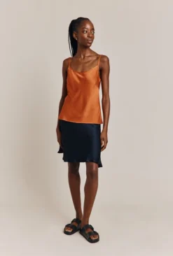 Arella Satin Slip Skirt Navy -KILA Clothing Shop S06G003 K10 26747 650px 964px