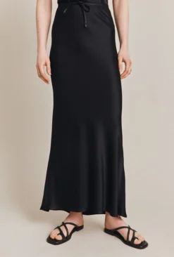 Emma Satin Midi Skirt Black 12 Emma Satin Midi Skirt Black -KILA Clothing Shop S06G004 A01 27810 650px 964px