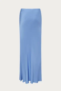 Emma Satin Midi Skirt Cornflower Blue -KILA Clothing Shop S06G004 K92 27845 650px 964px