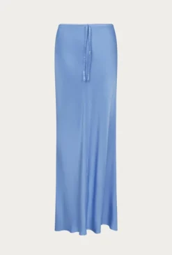 Emma Satin Midi Skirt Cornflower Blue -KILA Clothing Shop S06G004 K92 27846 650px 964px