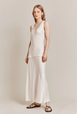 Emma Satin Midi Skirt Ivory 14 Emma Satin Midi Skirt Ivory -KILA Clothing Shop S06G004 M12 27660 650px 964px