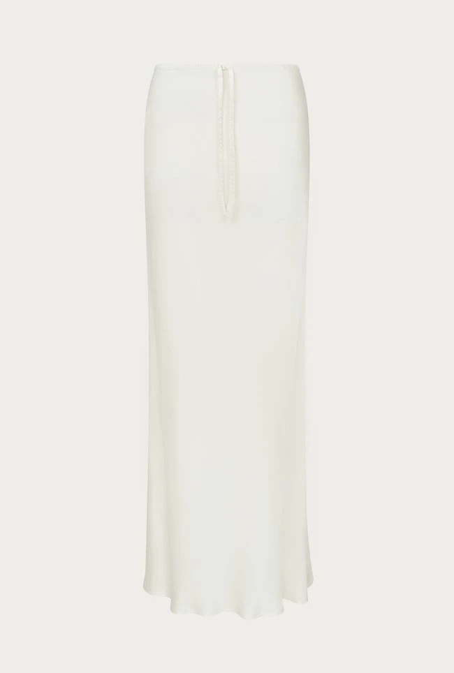 Emma Satin Midi Skirt Ivory 8 Emma Satin Midi Skirt Ivory - Image 8