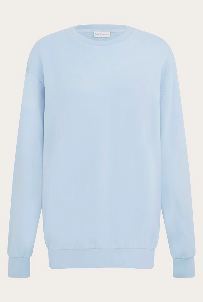 Organic Longline Sweatshirt Pale Blue 6 Organic Longline Sweatshirt Pale Blue - Image 6