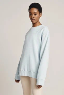 Organic Longline Sweatshirt Pale Blue 10 Organic Longline Sweatshirt Pale Blue -KILA Clothing Shop V02G007 K80 22757 650px 964px