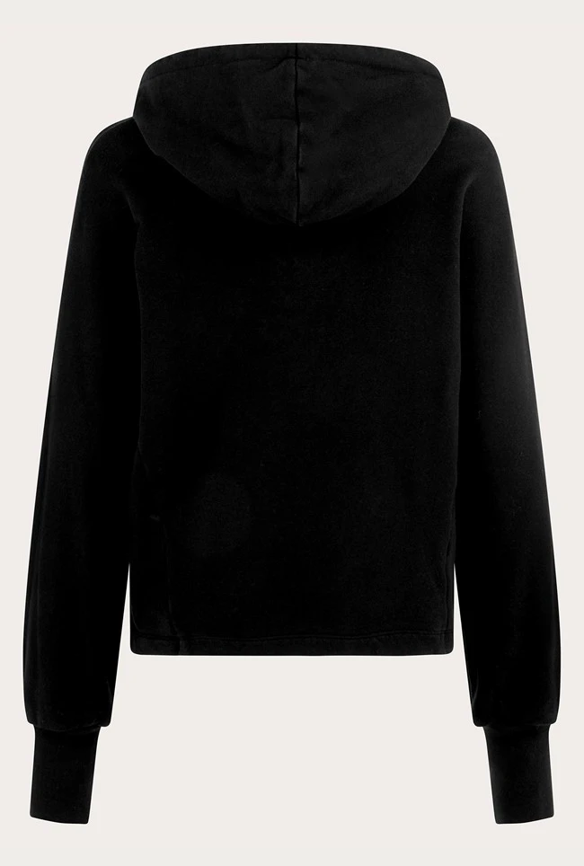 Cropped Organic Hoodie Black 6 Cropped Organic Hoodie Black - Image 6