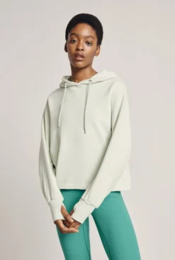 Cropped Organic Hoodie Mint Green -KILA Clothing Shop V02G012 J28 22856 650px 964px