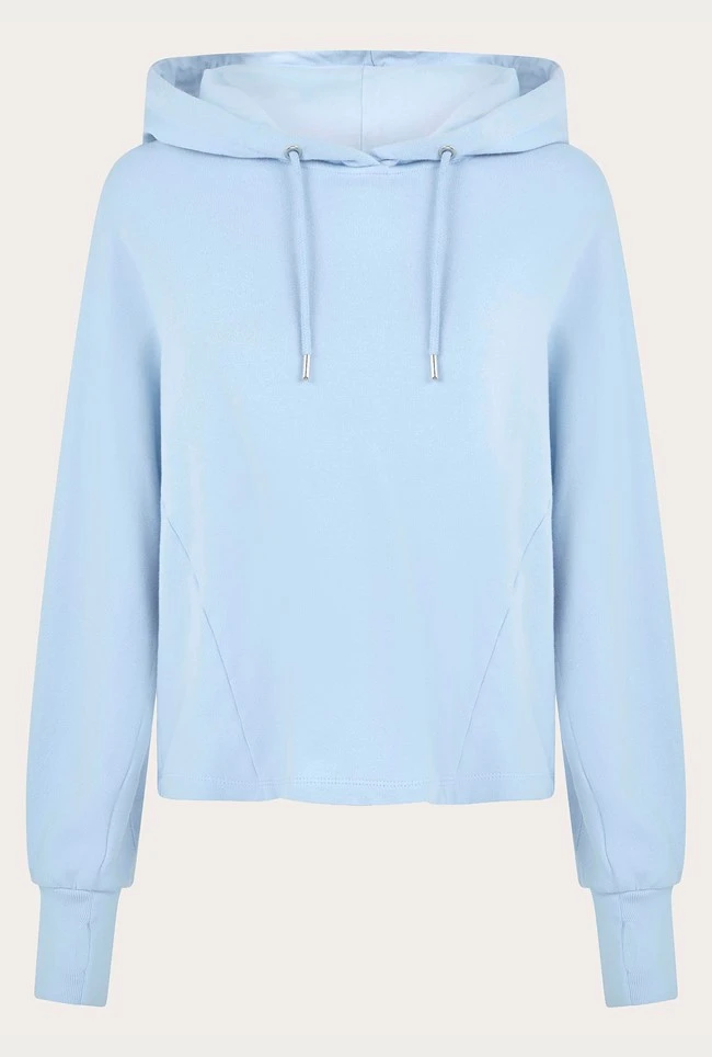 Cropped Organic Hoodie Pale Blue 5 Cropped Organic Hoodie Pale Blue - Image 5
