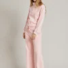 Wide Leg Velour Pant Pink