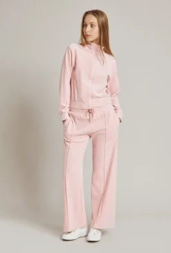 Wide Leg Velour Pant Pink -KILA Clothing Shop V02G021 H44 24635 650px 964px