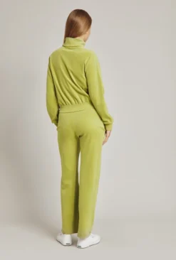 Wide Leg Velour Pant Green 9 Wide Leg Velour Pant Green -KILA Clothing Shop V02G021 J30 24631 650px 964px
