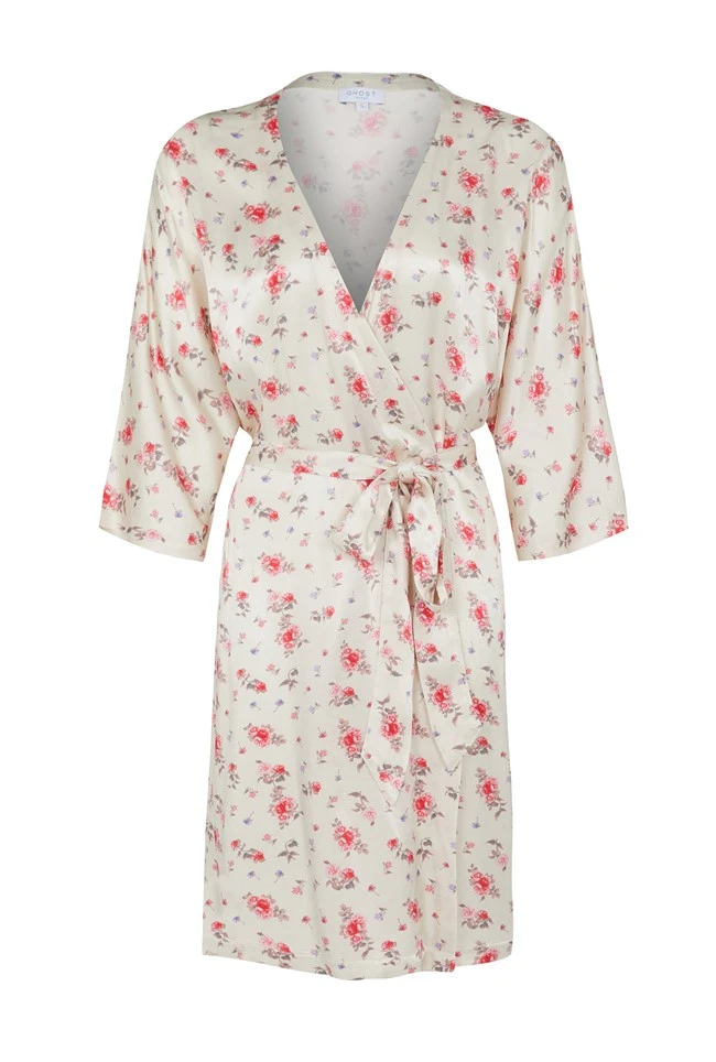 Alexa Satin Robe Vintage Rose 5 Alexa Satin Robe Vintage Rose - Image 5